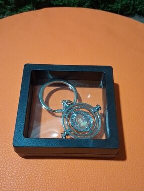 Silver Tone Rotating Compass Keychain - Women Jewelry